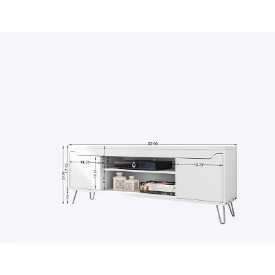 Baxter TV Stand For TVs Up To 60" White - Manhattan Comfort - Image 2