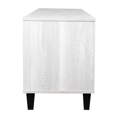 Merrick Lane Gray Finished 70" Mid-Century Modern TV Stand With Adjustable Open Shelves And Two Doors For TV's Up To 60" - Image 10