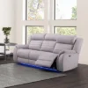 George Power Reclining Sofa With Heat And Massage Gray - Abbyson Living