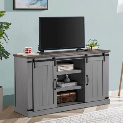 Sliding Doors TV Stand For TVs Up To 60" - Home Essentials - Image 3