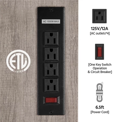 Yaheetech Industrial TV Stand TV Console With Storage - Image 7