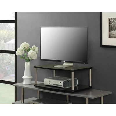 Two-Tier Swivel Riser TV Stand For TVs Up To 20" Black - Breighton Home - Image 3