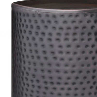 Ledger Metal Side Table Hammered Antique Copper - WyndenHall - Image 6