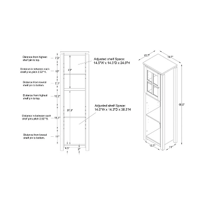 3pc Torrey TV Stand And Media Tower Set Black - HOMES: Inside + Out - Image 7