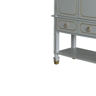 35" House Marchese Cabinet Pearl Gray Finish - Acme Furniture - Image 3