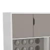 2 Door Wine Bar Cabinet TV Stand For TVs Up To 54" White/Gray - The Urban Port