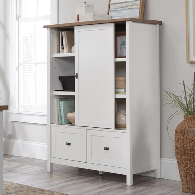 Cottage Road Storage Cabinet With File Drawers White - Sauder - Image 3