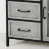 Wood And Metal One Door Metal Cabinet Gray - StyleCraft